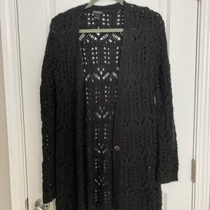 Lucky Brand Black Cardigan Sweater